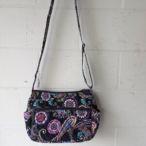 Vera Bradley Quilted Crossbody Purse Bandana Swirl Adjustable Shoulder Bag